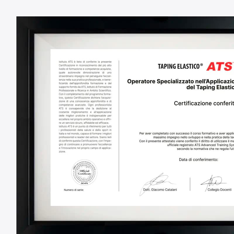 Certificazione Riconosciuta Taping Elastico